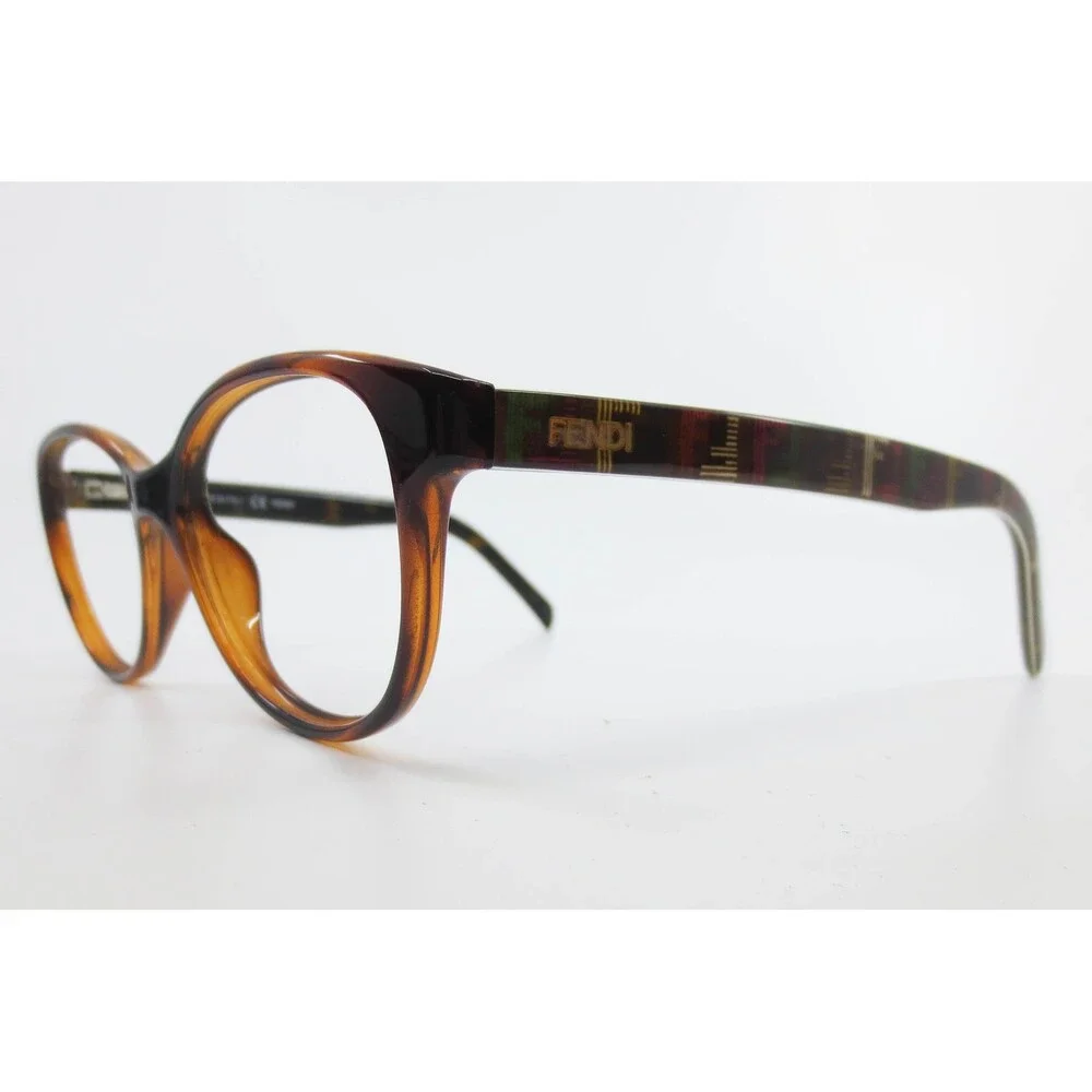 Fendi F1025 Eyeglasses Womens Dark Havana Tortoise Cat Eye Zucca Italy 51-16-135
